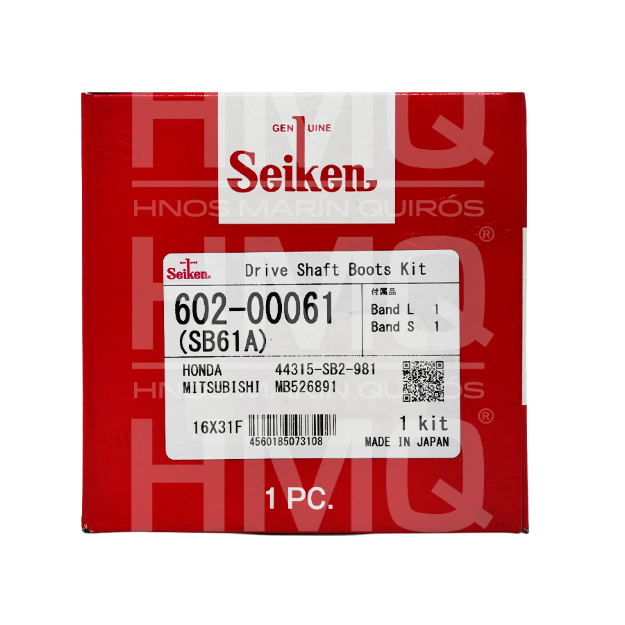 Bota de eje Seiken 602-00061 (SB61A) Drive Shaft Boot Kit | Compatibilidad Honda OEM 44315-SB2-981 / Mitsubishi OEM MB526891 - Image 3