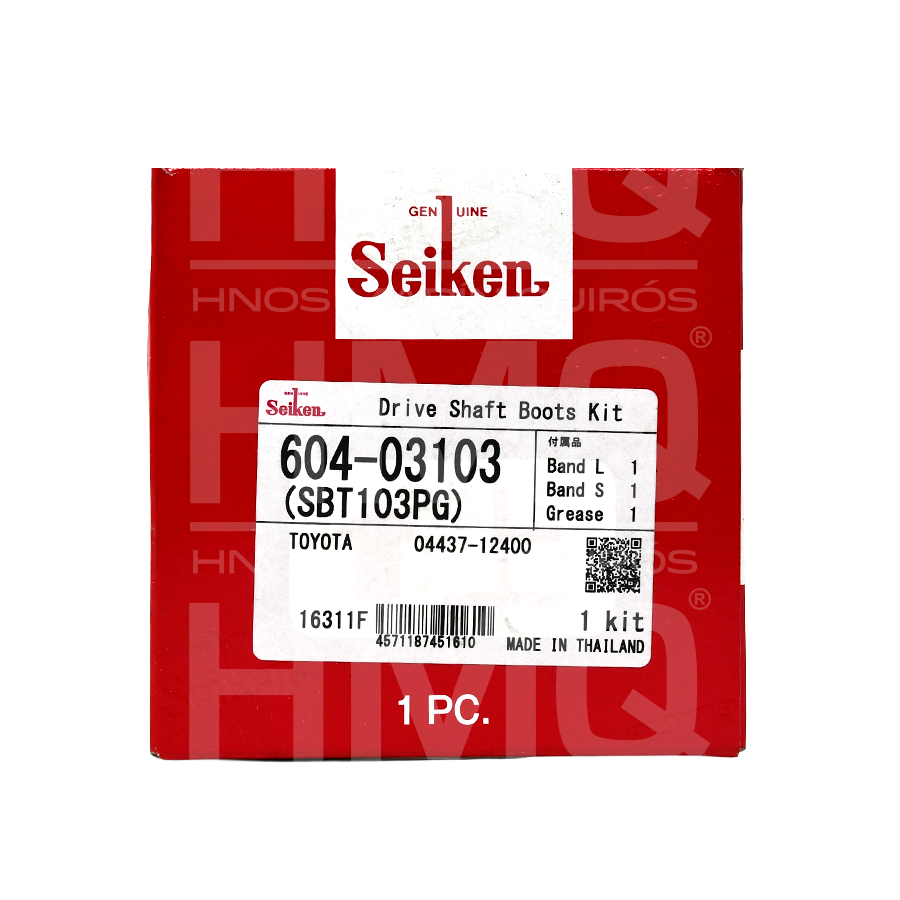 Bota de eje Seiken 604-03103 (SBT103PG) Drive Shaft Boot Kit | Compatibilidad Toyota OEM 04437-12400 - Image 3
